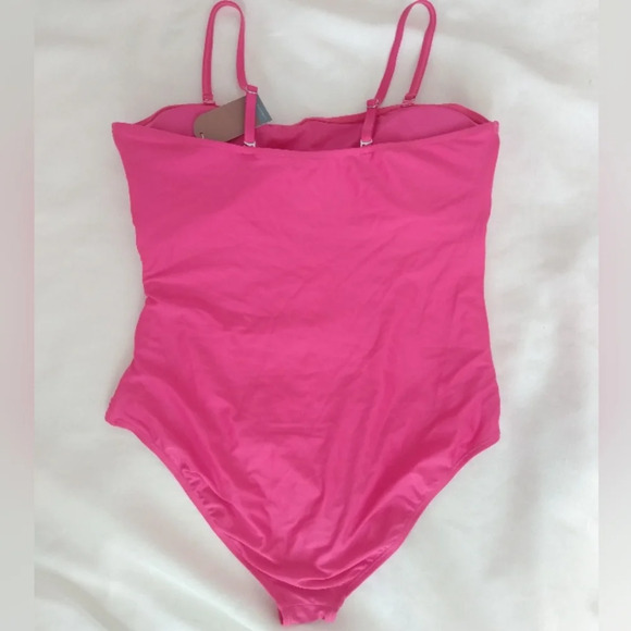 Smismivo onepiece bathing suit removable straps bright pink tummy control NWT - Picture 5 of 7